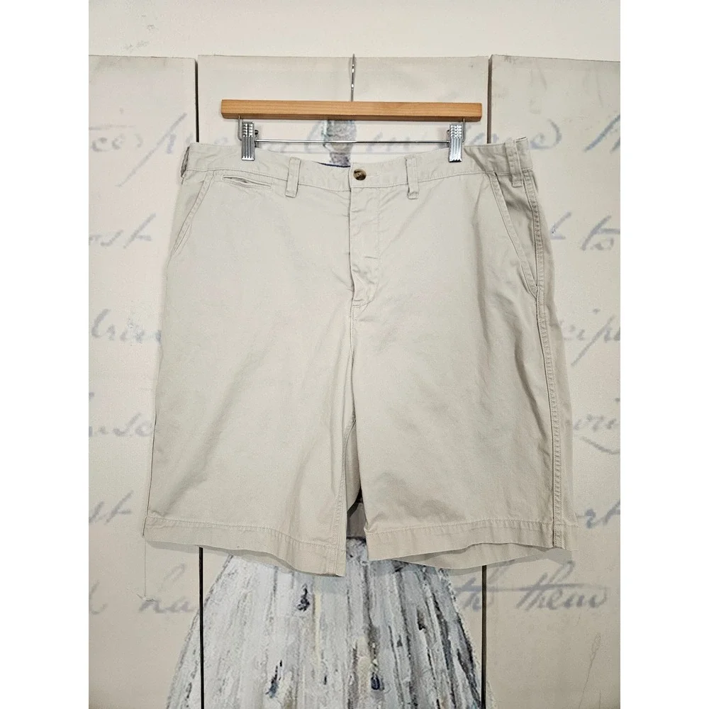 Polo Ralph Lauren Shorts 35 Tan Khaki Relaxed Fit Chino Cotton Mens Casual
